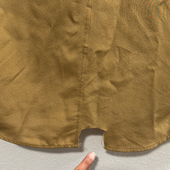 Celine 100% silk button down women military style shirt bronze caramel size 38 - Picture 14 of 16